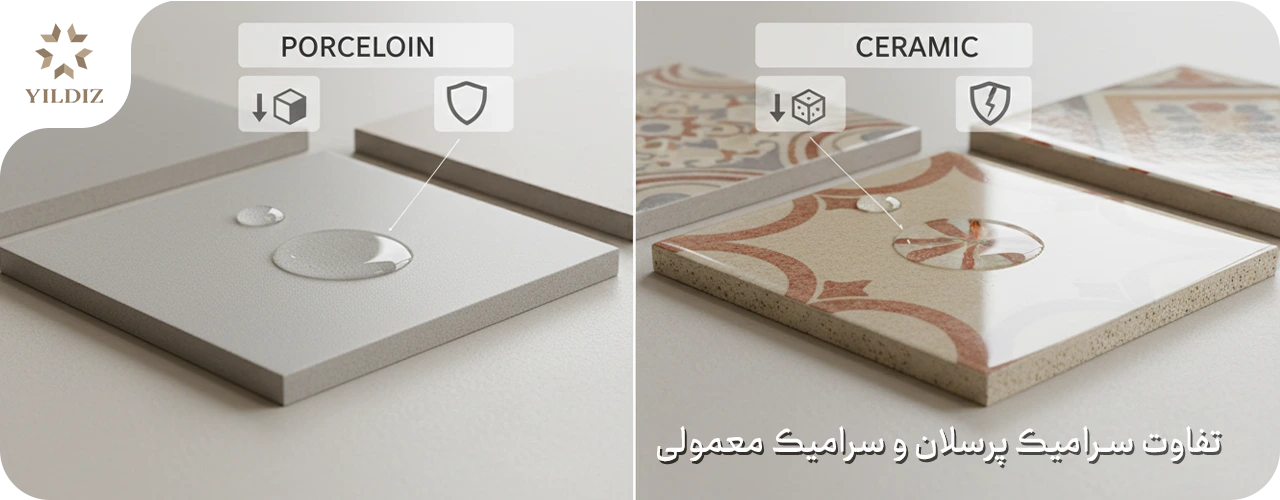 تفاوت سرامیک پرسلان و سرامیک معمولی